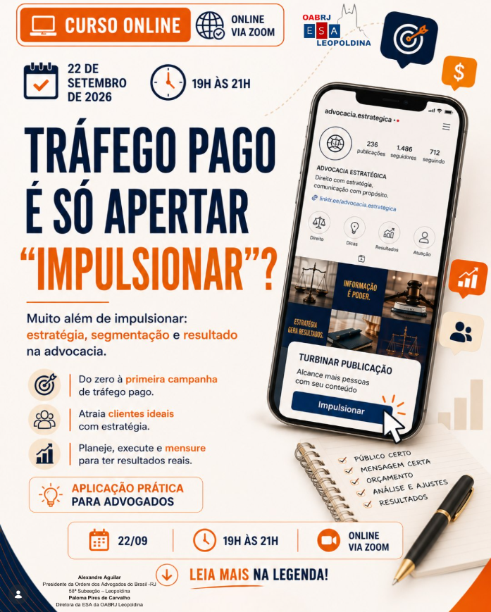 ⚖️ CURSO ONLINE | OABRJ LEOPOLDINA – 22.09.26