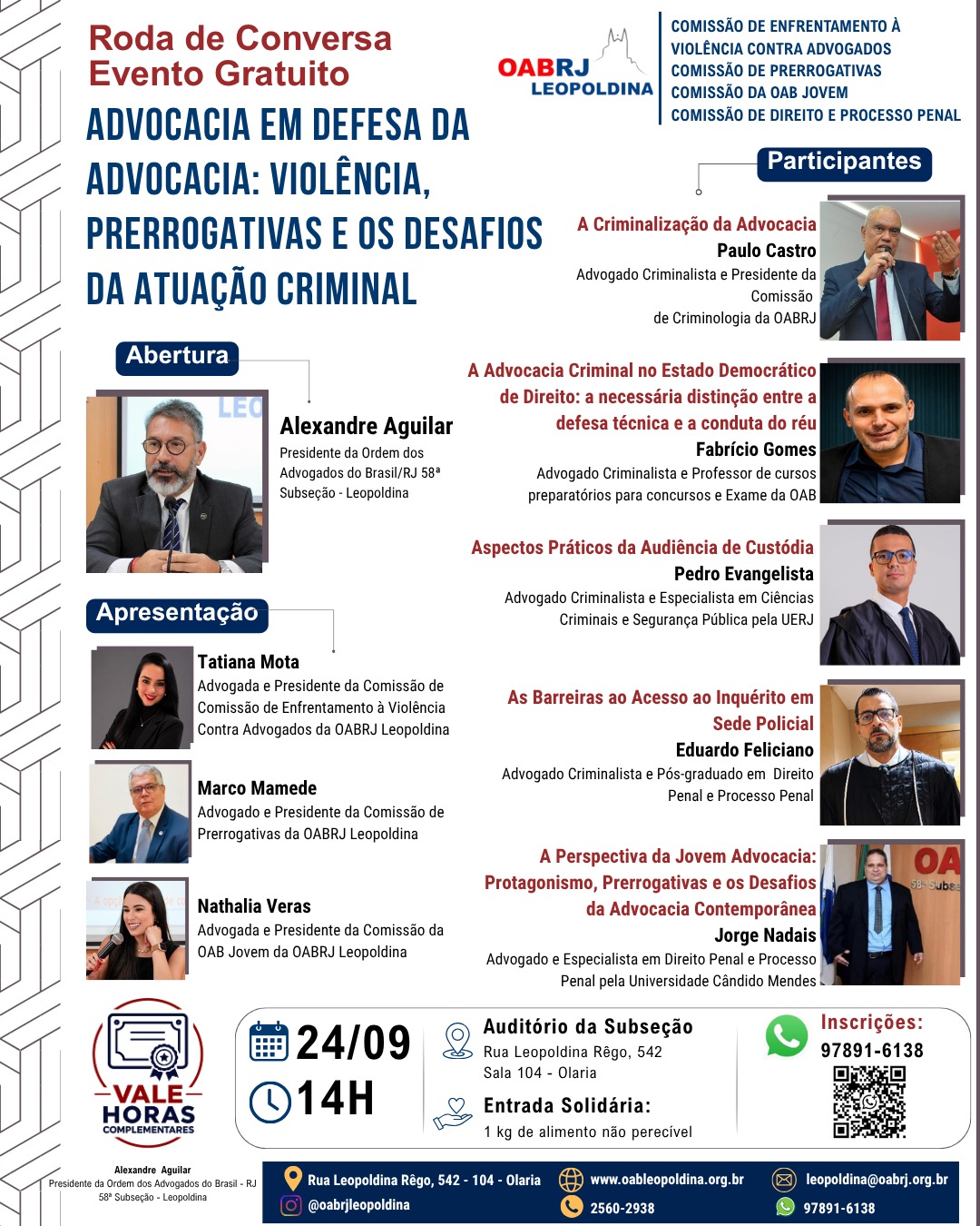 ⚖️ RODA DE CONVERSA | OABRJ LEOPOLDINA – 24.09.26