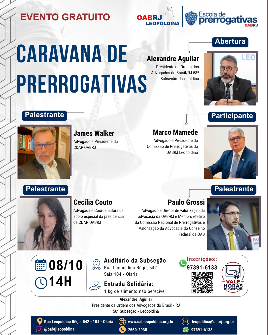 CARAVANA DE PRERROGATIVAS | OABRJ LEOPOLDINA – 08.10.26