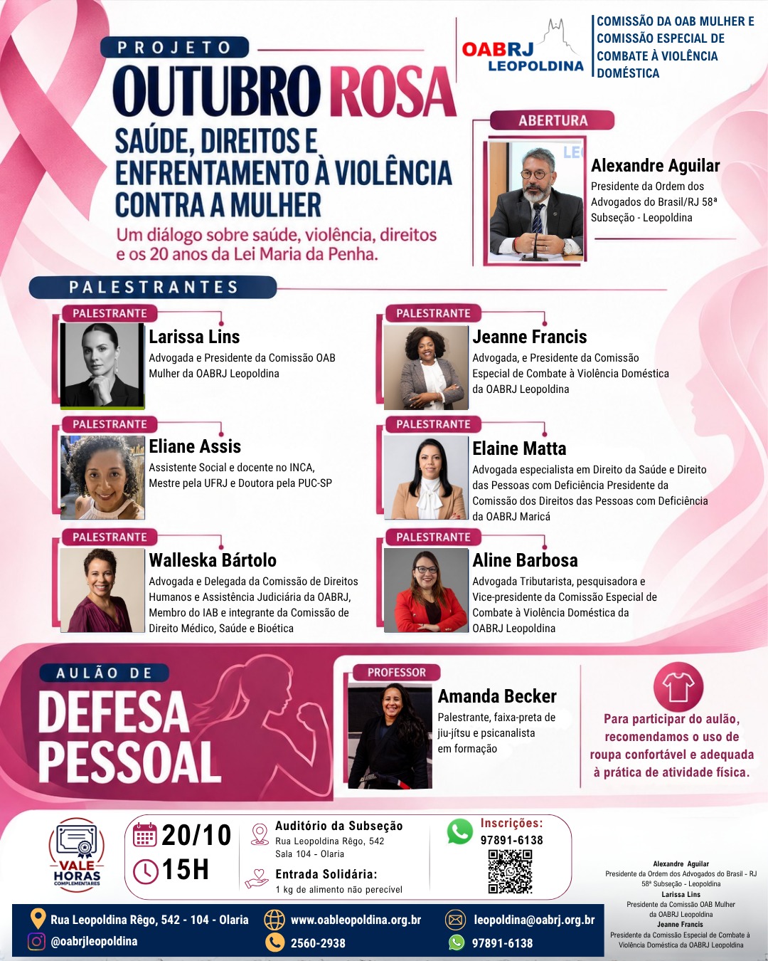 🌸 OUTUBRO ROSA | Saúde, direitos e enfrentamento à violência contra a mulher – 20.10.26